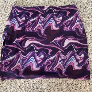 Super down purple mini skirt